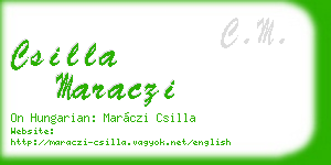 csilla maraczi business card