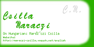 csilla maraczi business card